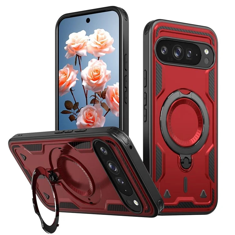 Shockproof Magsafe Kickstand Ring Case for Google Pixel 9 Pro XL Shockproof Magsafe Kickstand Ring Case for Google Pixel 9 Pro XL